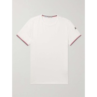 몽클레어 MONCLER Logo-Appliqued Striped Stretch-Cotton Jersey T-Shirt 38063312418171564