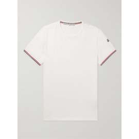 몽클레어 MONCLER Logo-Appliqued Striped Stretch-Cotton Jersey T-Shirt 38063312418171564