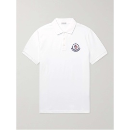 몽클레어 MONCLER Logo-Embroidered Cotton-Pique Polo Shirt 38063312418183231