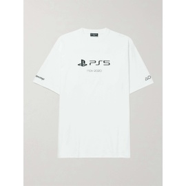 발렌시아가 BALENCIAGA + PlayStation Printed Cotton-Jersey T-Shirt 38063312418614511