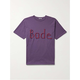 보디 BODE Ric Rac-Trimmed Cotton-Jersey T-Shirt 38063312418743854