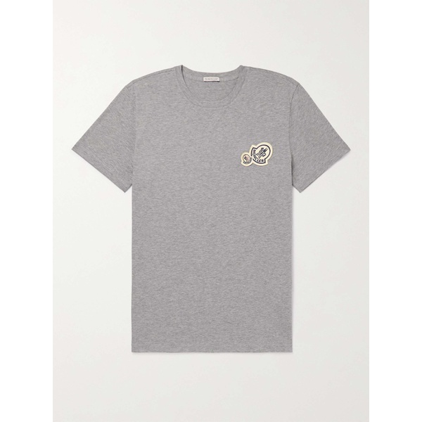몽클레어 몽클레어 MONCLER Logo-Appliqued Cotton-Jersey T-Shirt 38063312419436756