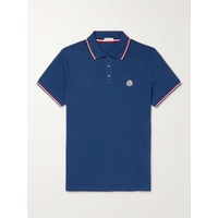 몽클레어 MONCLER Logo-Appliqued Striped Cotton-Pique Polo Shirt 38063312419436789