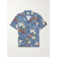 HARTFORD Phil Camp-Collar Printed Cotton-Seersucker Shirt 38063312419892585
