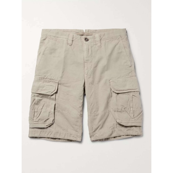  INCOTEX Washed Cotton and Linen-Blend Cargo Shorts 4068790126393319