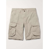 INCOTEX Washed Cotton and Linen-Blend Cargo Shorts 4068790126393319
