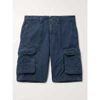 INCOTEX Washed Cotton and Linen-Blend Cargo Shorts 4068790126393320