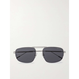 몽블랑 Aviator-Style Silver-Tone Sunglasses 42247633208623075