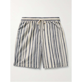 CORRIDOR Striped Straight-Leg Cotton Drawstring Shorts 43769801094309323