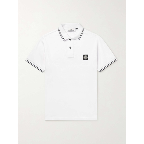 스톤아일랜드 스톤아일랜드 STONE ISLAND Logo-Appliqued Stretch-Cotton Pique Polo Shirt 43769801095017330