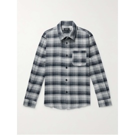 아페쎄 A.P.C. Surchemise Trek Checked Cotton and Linen-Blend Flannel Shirt 43769801095227270
