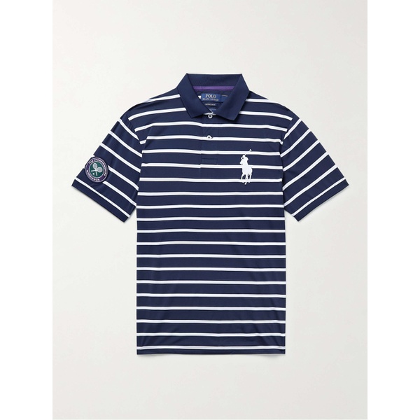 폴로랄프로렌 폴로 랄프 로렌 Polo RALPH LAUREN Wimbledon Logo-Embroidered Appliqued Striped Stretch-Jersey Polo Shirt 43769801095723826