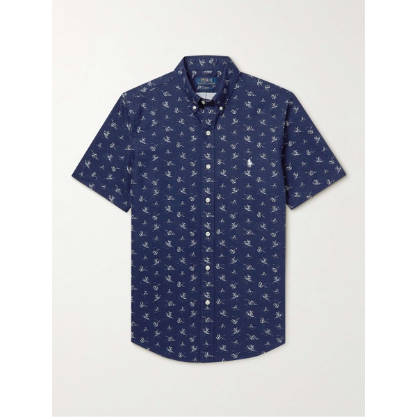 폴로랄프로렌 폴로 랄프 로렌 POLO RALPH LAUREN Button-Down Collar Printed Cotton-Oxford Shirt 43769801095816264