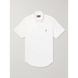 폴로 랄프 로렌 POLO RALPH LAUREN Slim-Fit Button-Down Collar Logo-Embroidered Cotton-Blend Poplin Shirt 43769801095822257