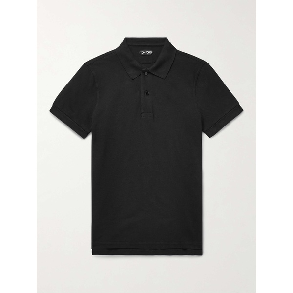 톰포드 톰포드 TOM FORD Garment-Dyed Cotton-Pique Polo Shirt 43769801095917768