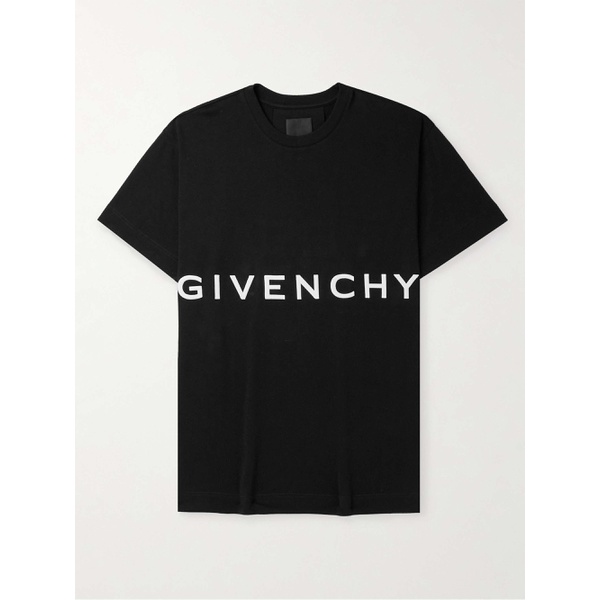 지방시 지방시 GIVENCHY Oversized Logo-Embroidered Cotton-Jersey T-Shirt 43769801095985065