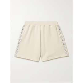 ADISH Wide-Leg Logo-Embroidered Cotton-Jersey Drawstring Shorts 43769801096201944