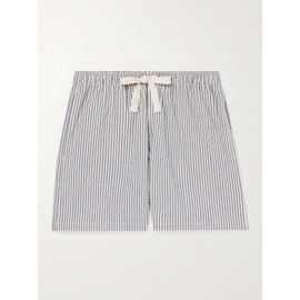 HOWLIN Holidays Straight-Leg Striped Cotton-Blend Seersucker Drawstring Shorts 43769801096606397