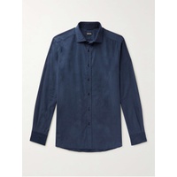 ZEGNA Cutaway-Collar Cotton-Corduroy Shirt 43769801096765230