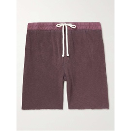 JAMES PERSE Straight-Leg Poplin-Trimmed Supima Cotton-Jersey Drawstring Shorts 43769801097000008