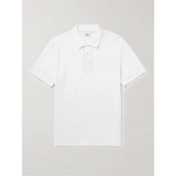 버버리 버버리 BURBERRY Logo-Embroidered Cotton-Pique Polo Shirt 43769801097461866
