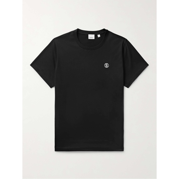 버버리 버버리 BURBERRY Logo-Embroidered Cotton-Jersey T-Shirt 43769801098389112