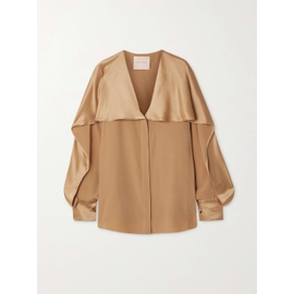 ROKSANDA Piera cape-effect silk crepe de chine and satin blouse 790756188