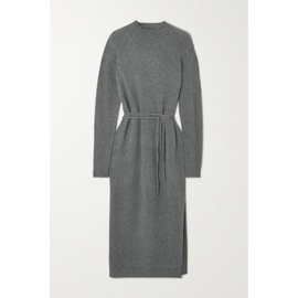 띠어리 THEORY Gray Belted wool and cashmere-blend midi dress 790692816