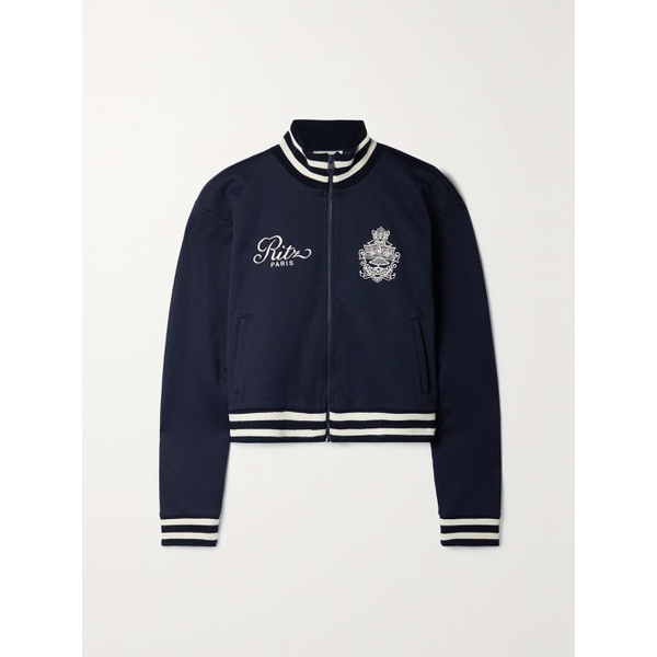  FRAME + Ritz Paris striped embroidered jersey track jacket 790699967