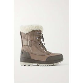 SOREL Torino II Parc shearling-trimmed leather ankle boots | NET-A-PORTER US 790705124