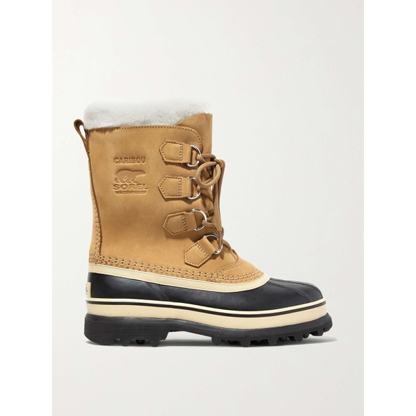 쏘렐 SOREL Caribou fleece-trimmed nubuck and rubber snow boots 790705123