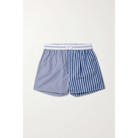 T BY 알렉산더 왕 ALEXANDER WANG Blue Striped cotton-poplin shorts 790677696