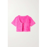 자크뮈스 JACQUEMUS Pink La Maille Neve cropped B러스 RUSHED knitted cardigan 790698659