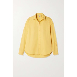 TOTEME Yellow Embroidered organic cotton-poplin shirt 790676456