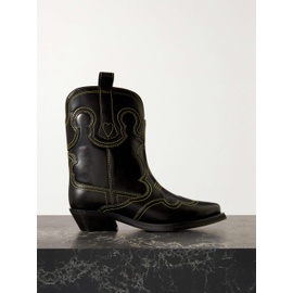 가니 GANNI Embroidered leather cowboy boots 790713604