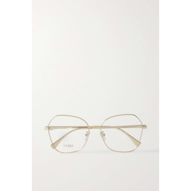 Gold 펜디 Fendi FF cat-eye gold-tone optical glasses 790700783