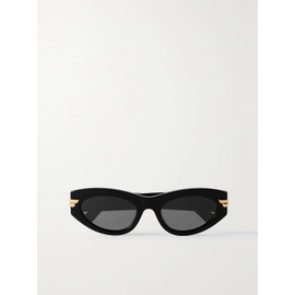 보테가 베네타 BOTTEGA VENETA EYEWEAR Original cat-eye acetate and gold-tone sunglasses 790723002