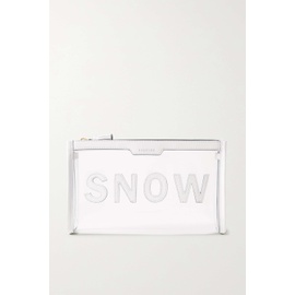 ANYA HINDMARCH Clear Appliqued leather-trimmed PVC pouch 1647597289090698