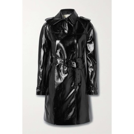 MICHAEL MICHAEL KORS Belted crinkled faux patent-leather trench coat | NET-A-PORTER 790709514