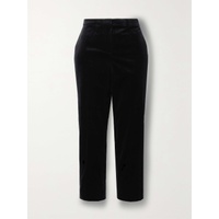 띠어리 THEORY Treeca cropped cotton-blend velvet slim-leg pants 790712592