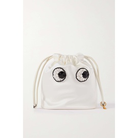 ANYA HINDMARCH Faux pearl-embellished satin pouch | NET-A-PORTER 790725863