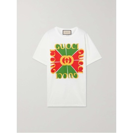 구찌 GUCCI Printed cotton-jersey T-shirt 790716974
