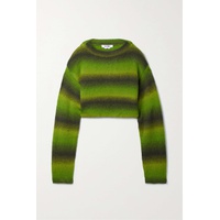 리던 RE/DONE Green Cropped striped knitted sweater 1647597301192731