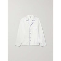 스포티 앤 리치 SPORTY & RICH Carter piped embroidered cotton-poplin shirt 790760995