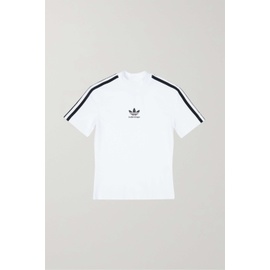 발렌시아가 BALENCIAGA + adidas striped printed stretch-cotton jersey T-shirt | NET-A-PORTER 790717007
