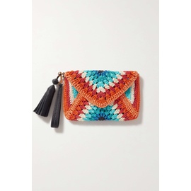 ANYA HINDMARCH Tasseled crocheted raffia clutch | NET-A-PORTER 790731610