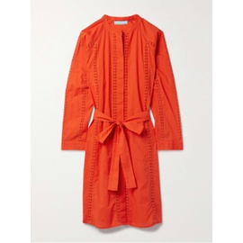 MELISSA ODABASH Emily crochet-trimmed cotton mini shirt dress 790747719