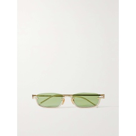 구찌 GUCCI EYEWEAR GG square-frame gold-tone sunglasses 790730431