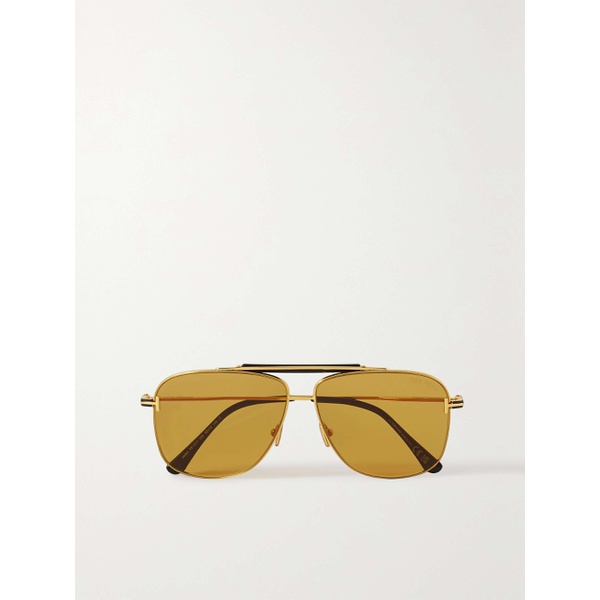  톰포드 TOM FORD EYEWEAR Jaden aviator-style gold-tone sunglasses 790747009