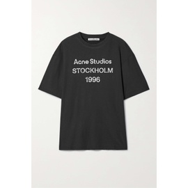 아크네 스튜디오 ACNE STUDIOS Oversized distressed print cotton and hemp-blend jersey T-shirt | NET-A-PORTER 790726281
